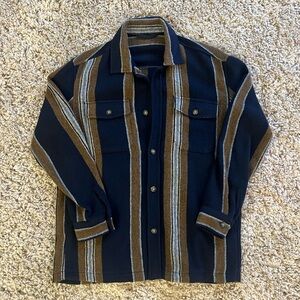 Zara Black and Brown Striped Knit